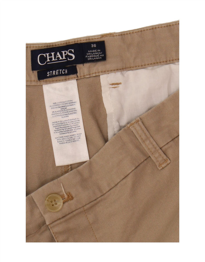 CHAPS Mens Chino Shorts W36 Large Beige Cotton Vintage Chaps and Second-Hand Chaps from Messina Hembry 