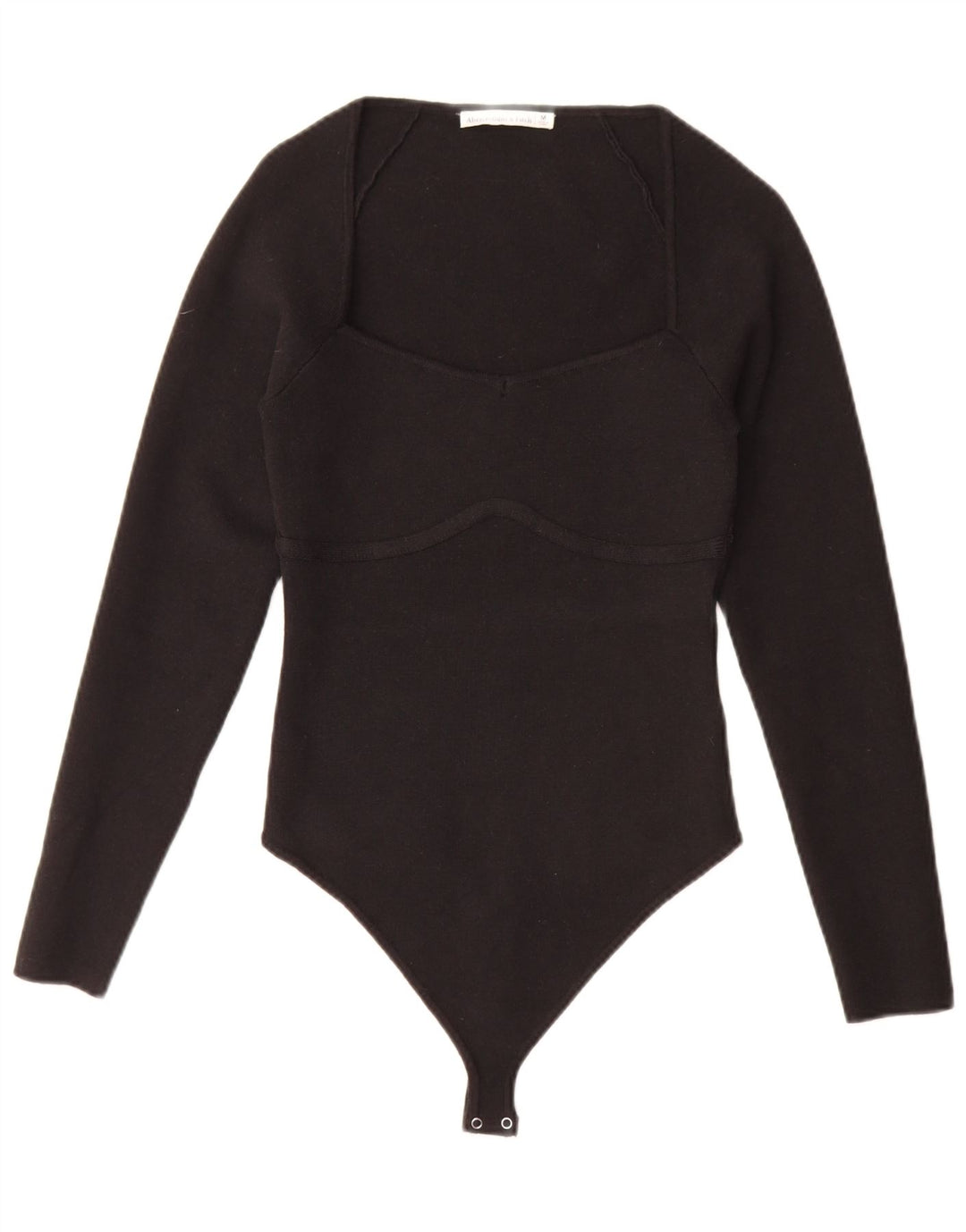 Body a maniche lunghe da donna Abercrombie & Fitch UK 12 medio nero