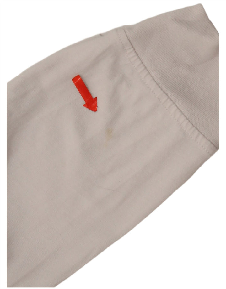 Converse Top grafico da uomo a maniche lunghe in cotone bianco medio