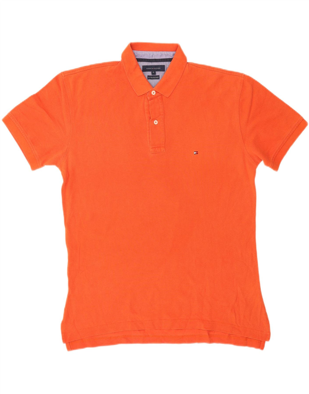 Polo da uomo Tommy Hilfiger XL in cotone arancione