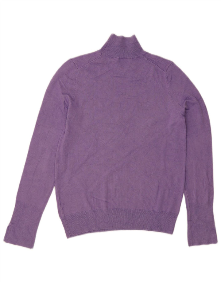 Maglione maglione collo alto da donna Zara UK 10 piccolo viola