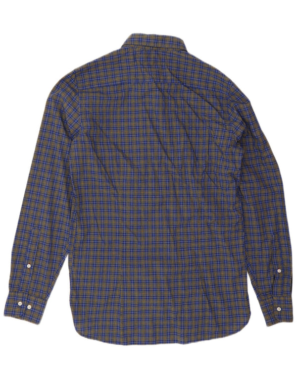 Camicia slim fit da uomo Tommy Hilfiger in cotone a quadri blu medio