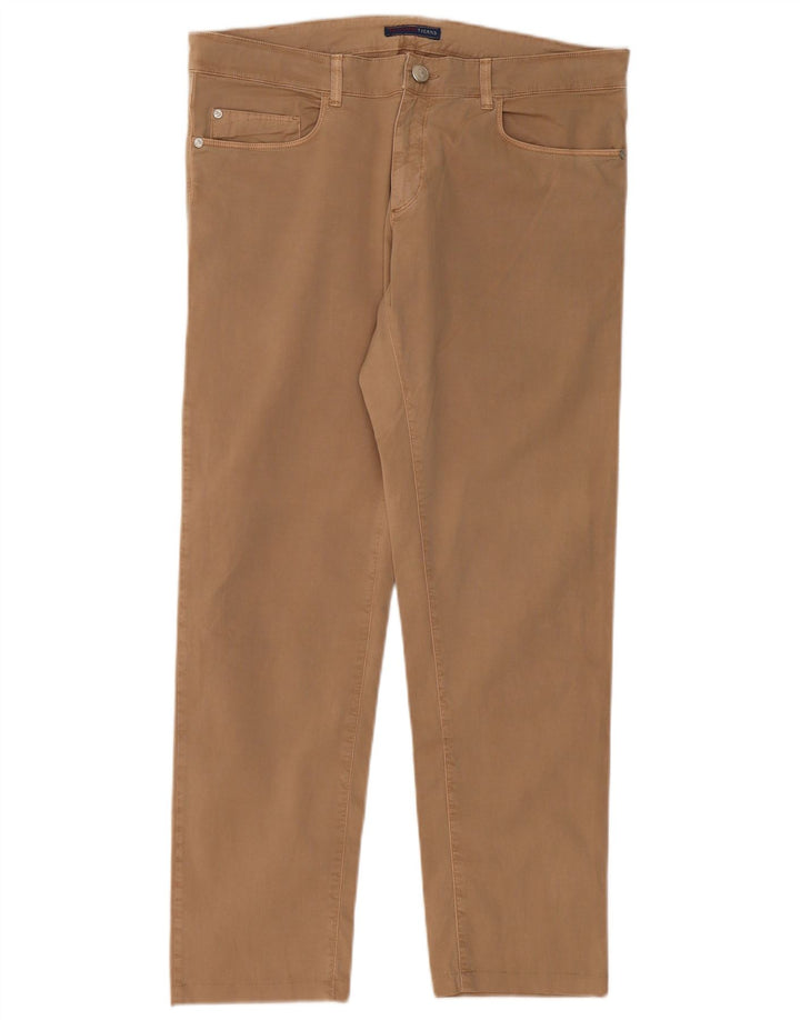 Pantaloni Casual Dritti Uomo TRUSSARDI W35 L30 Cotone Beige
