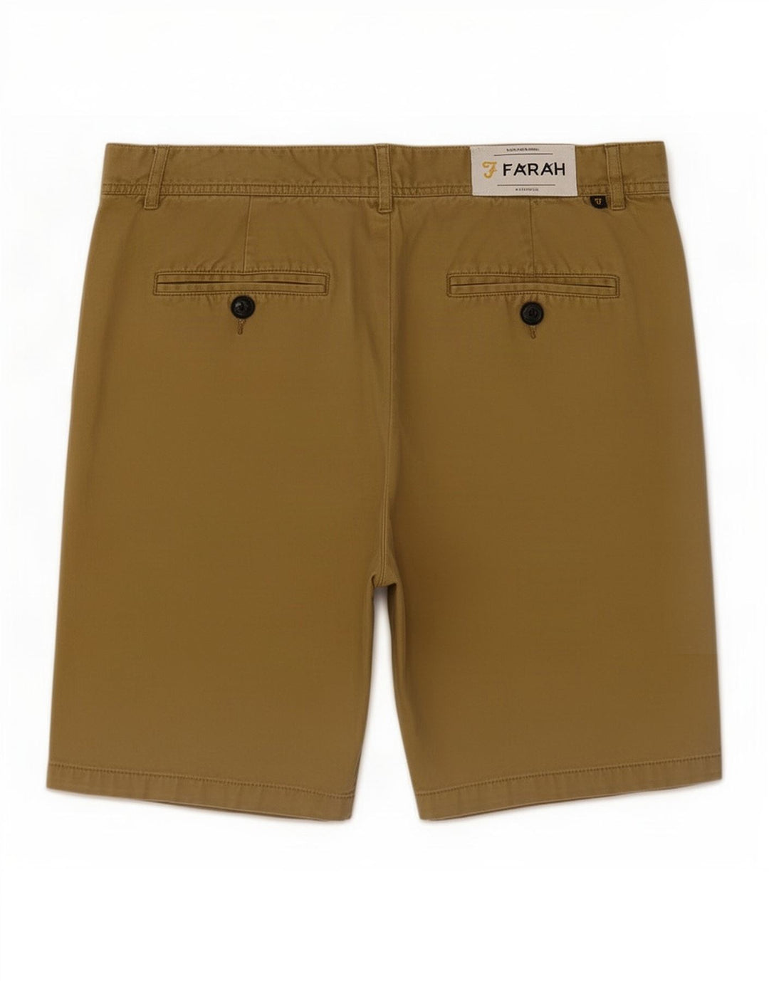 Pantaloncini chino da uomo Farah medi W32 cotone kaki