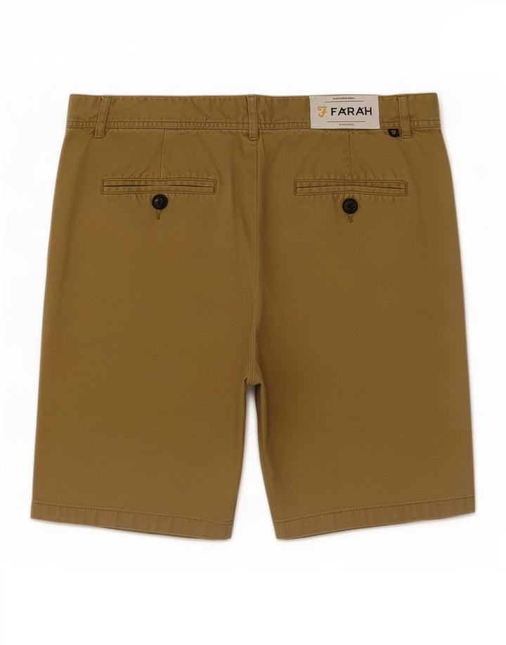 Pantaloncini chino da uomo Farah medi W32 cotone kaki