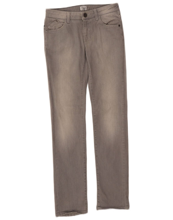 ARMANI JUNIOR Jeans Slim Bambina 11-12 Anni W26 L29 Cotone Grigio