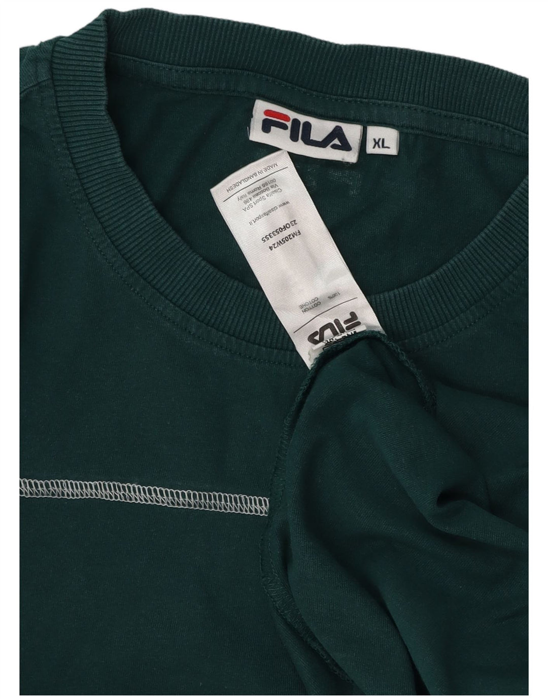 T-shirt Fila Uomo Top XL Verde Cotone