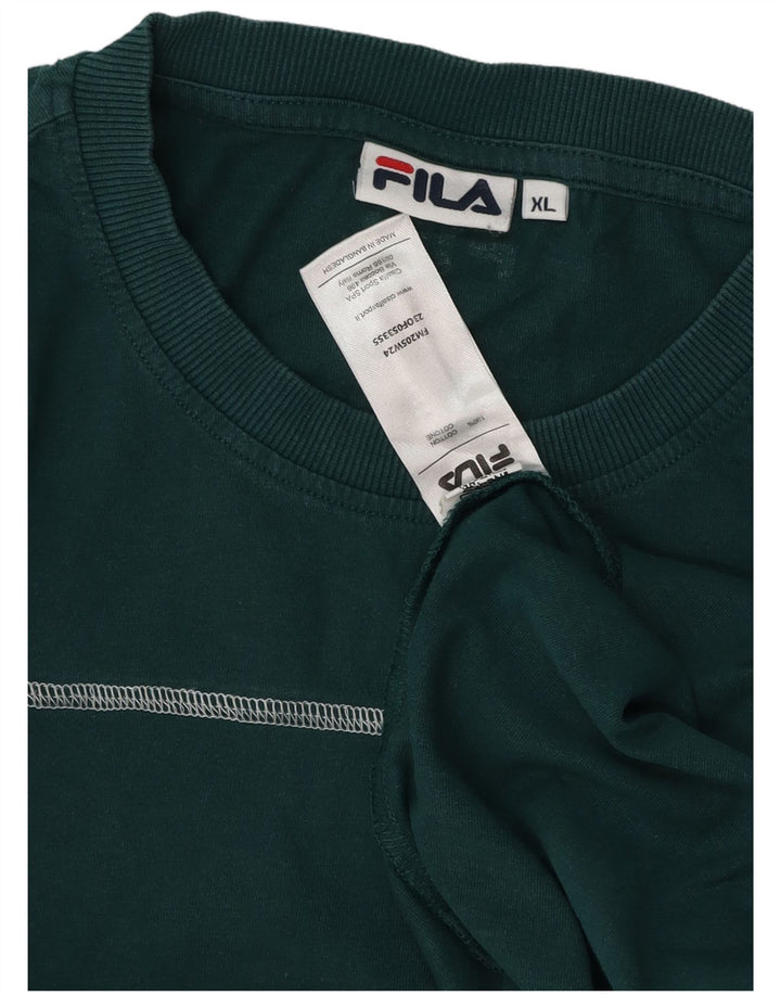 T-shirt Fila Uomo Top XL Verde Cotone