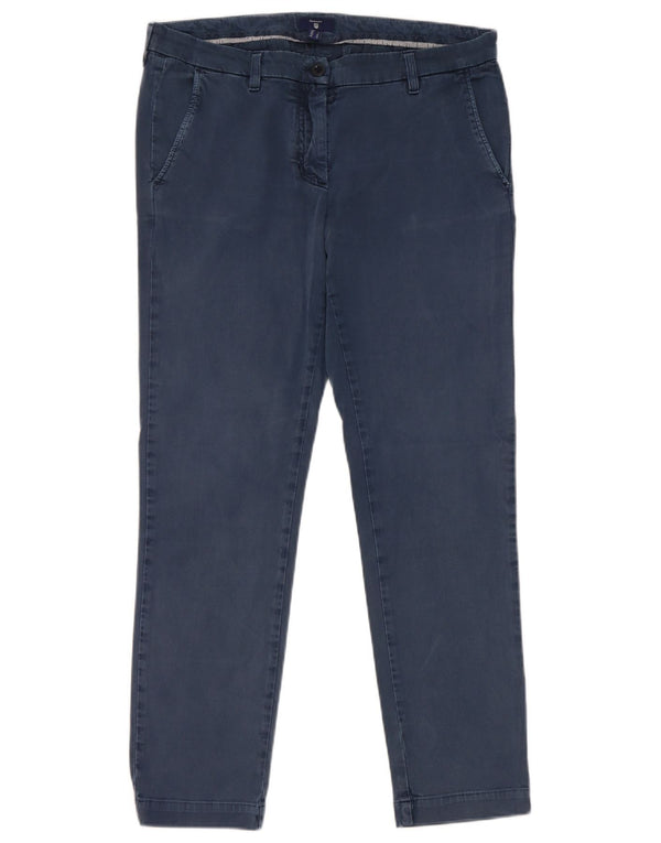Pantaloni chino affusolati da donna Gant UK 12 medi W32 L27 cotone blu navy