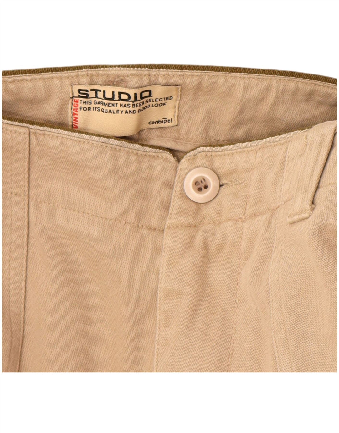 CONBIPEL Pantaloni Chino Dritti da Uomo IT 50 Large W32 L31 Cotone Beige