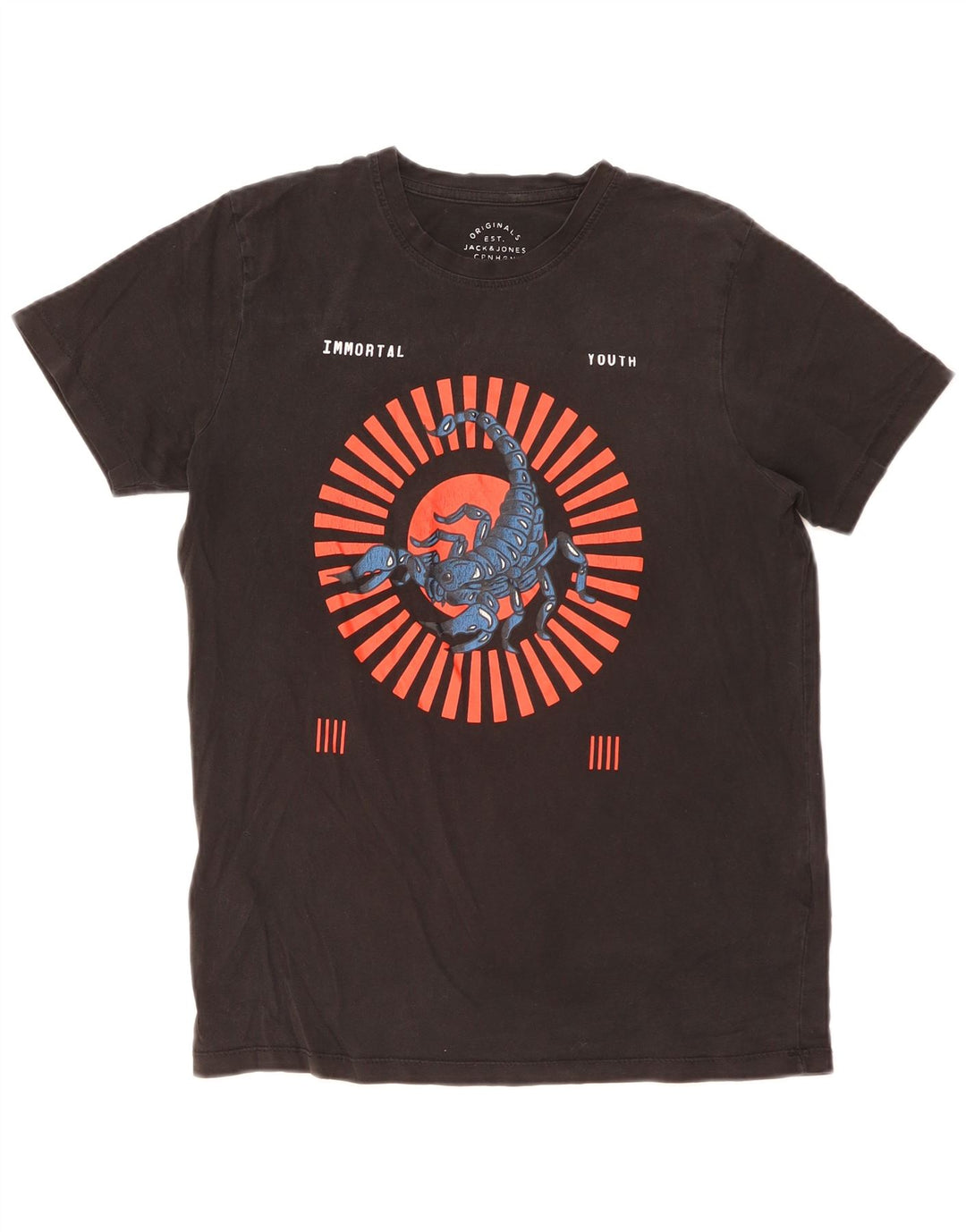 T-shirt grafica da uomo Jack & Jones Top in cotone nero medio