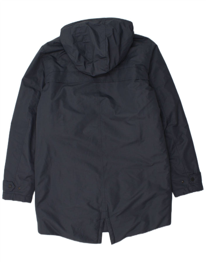 Giacca parka con cappuccio da uomo Refrigue UK 38 poliestere medio blu navy