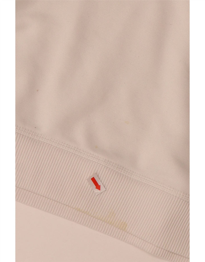 Felpa ADIDAS da uomo Climalite, grande, poliestere color block bianco