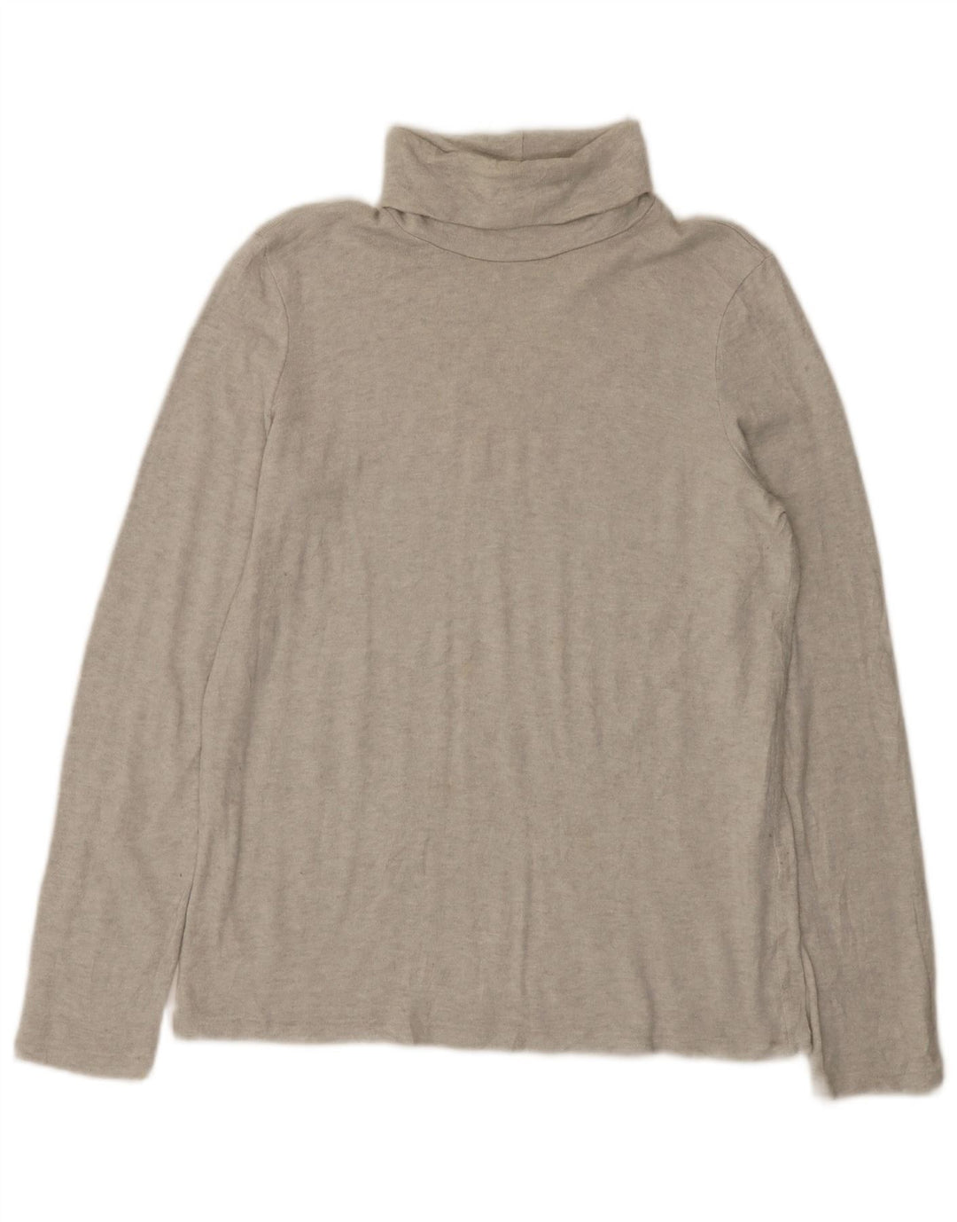 Top Zara da donna a maniche lunghe UK 14 grande viscosa chiazzata grigia