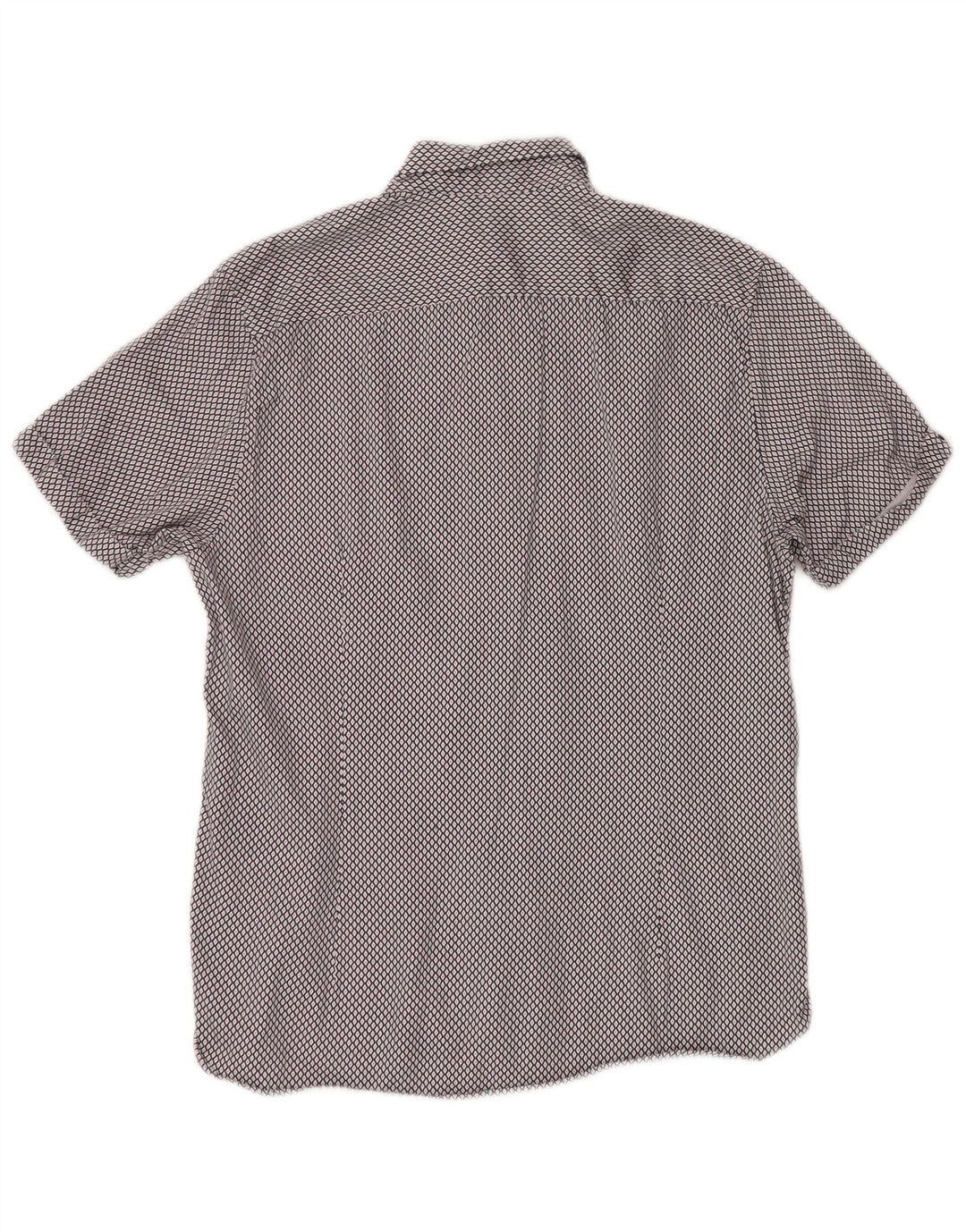 Ted Baker Camicia a maniche corte da uomo Taglia 4 Large Blu Navy in cotone geometrico