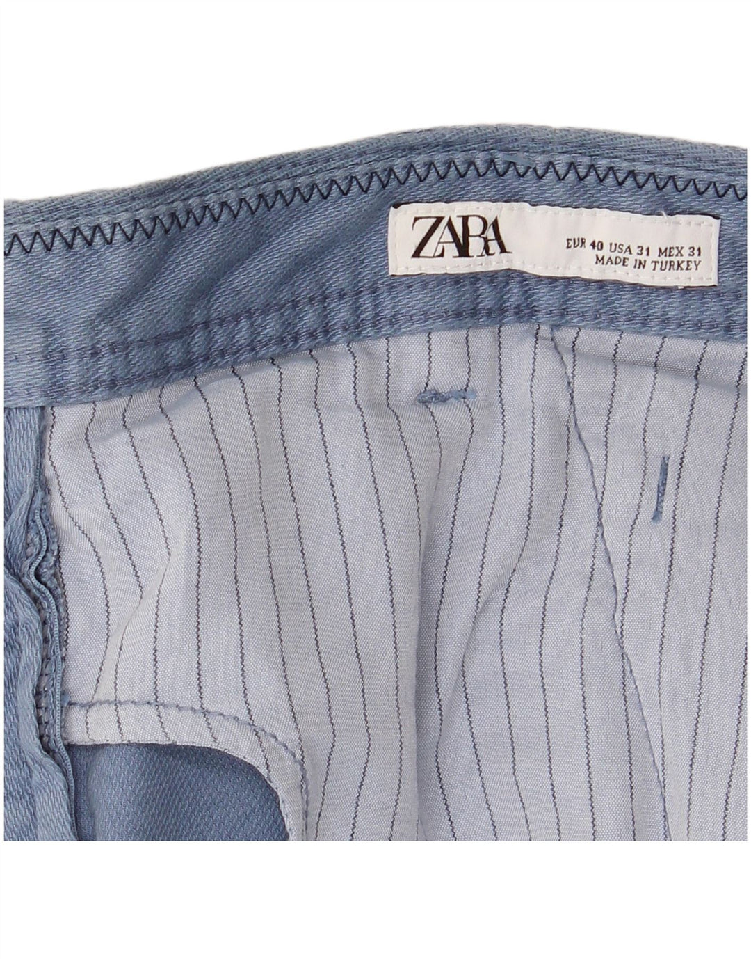 Pantaloni chino dritti da uomo Zara EU 40 medi W31 L30 blu