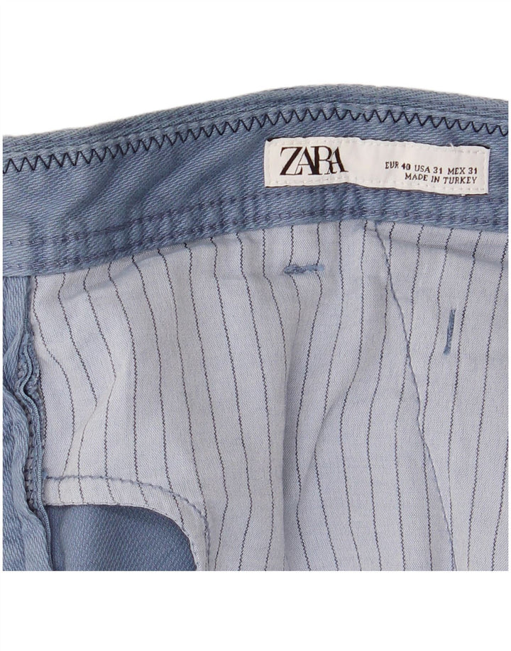 Pantaloni chino dritti da uomo Zara EU 40 medi W31 L30 blu