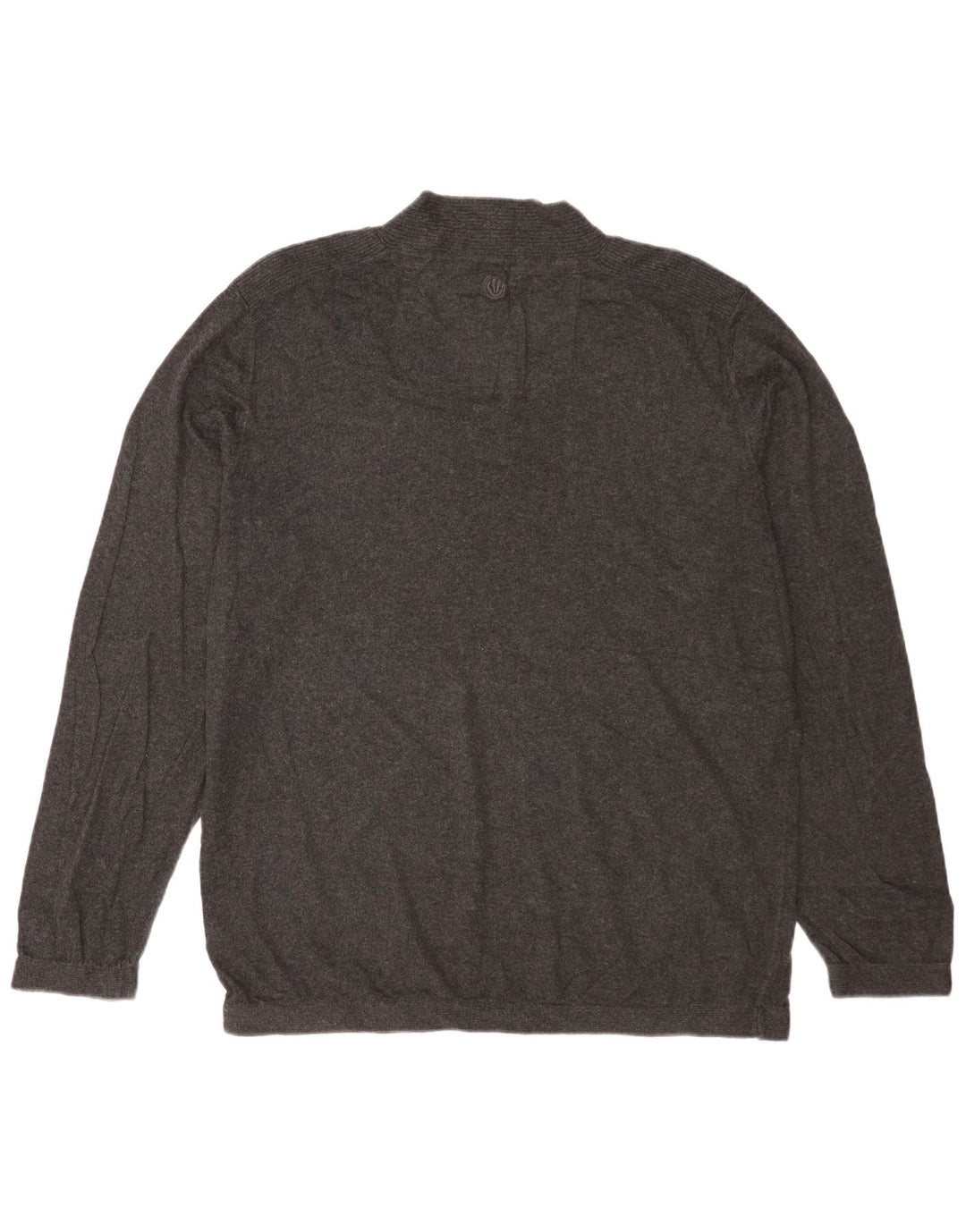 Maglione da uomo con collo abbottonato Fat Face XL in cotone grigio