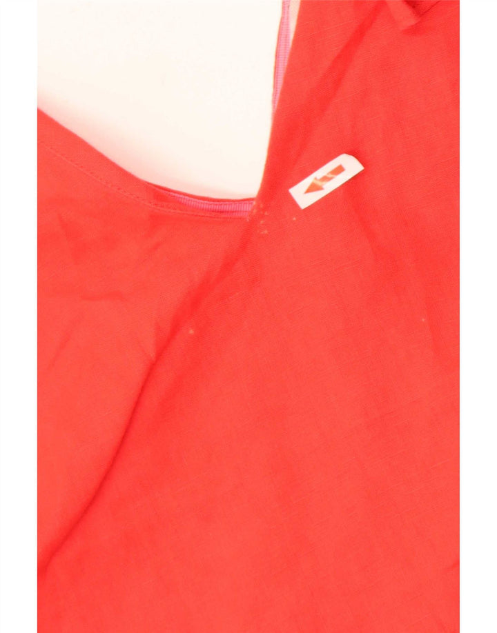 Boden Camicetta senza maniche da donna Top UK 16 Grande lino rosso