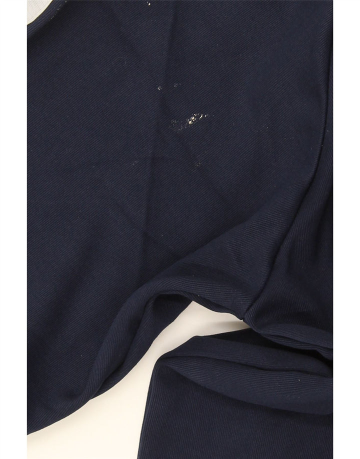 Felpa con cappuccio e zip Nike da uomo, grande, in poliestere color block blu navy