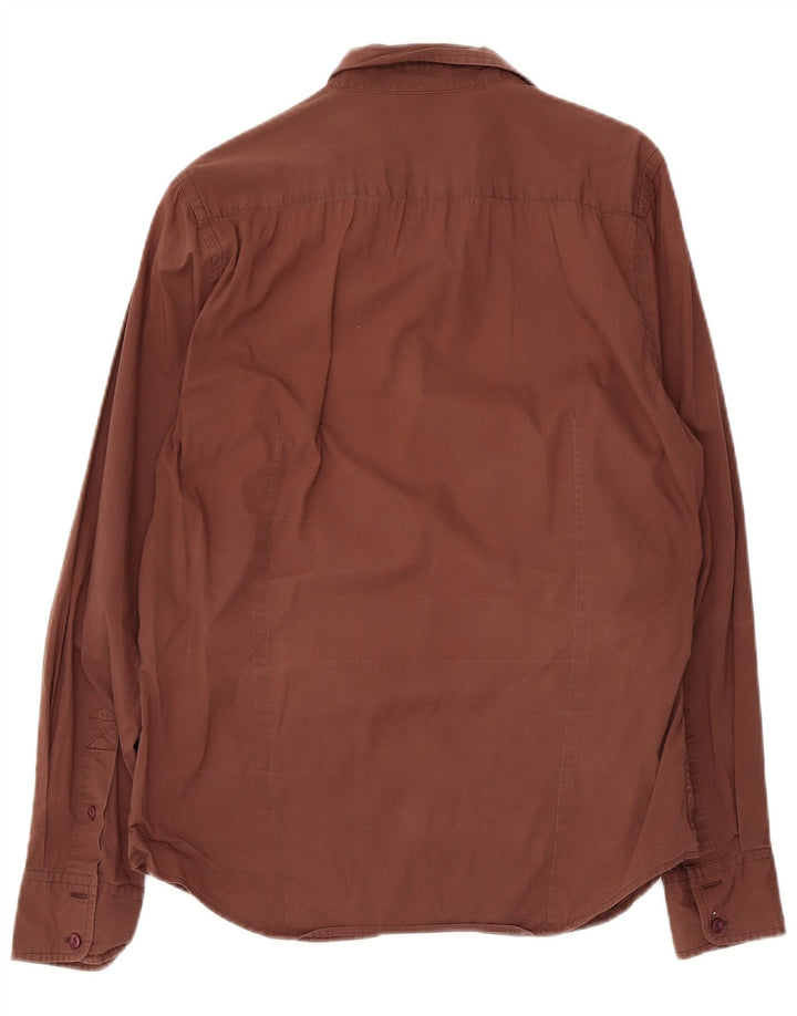 Camicia da uomo Lee in cotone marrone medio