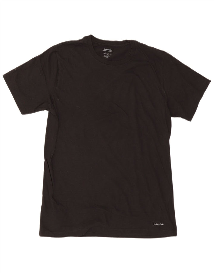 T-shirt da uomo Calvin Klein Top in cotone nero medio