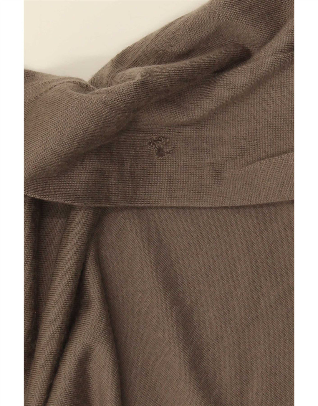 Massimo Dutti Maglione da uomo con zip e collo 2XL in lana marrone