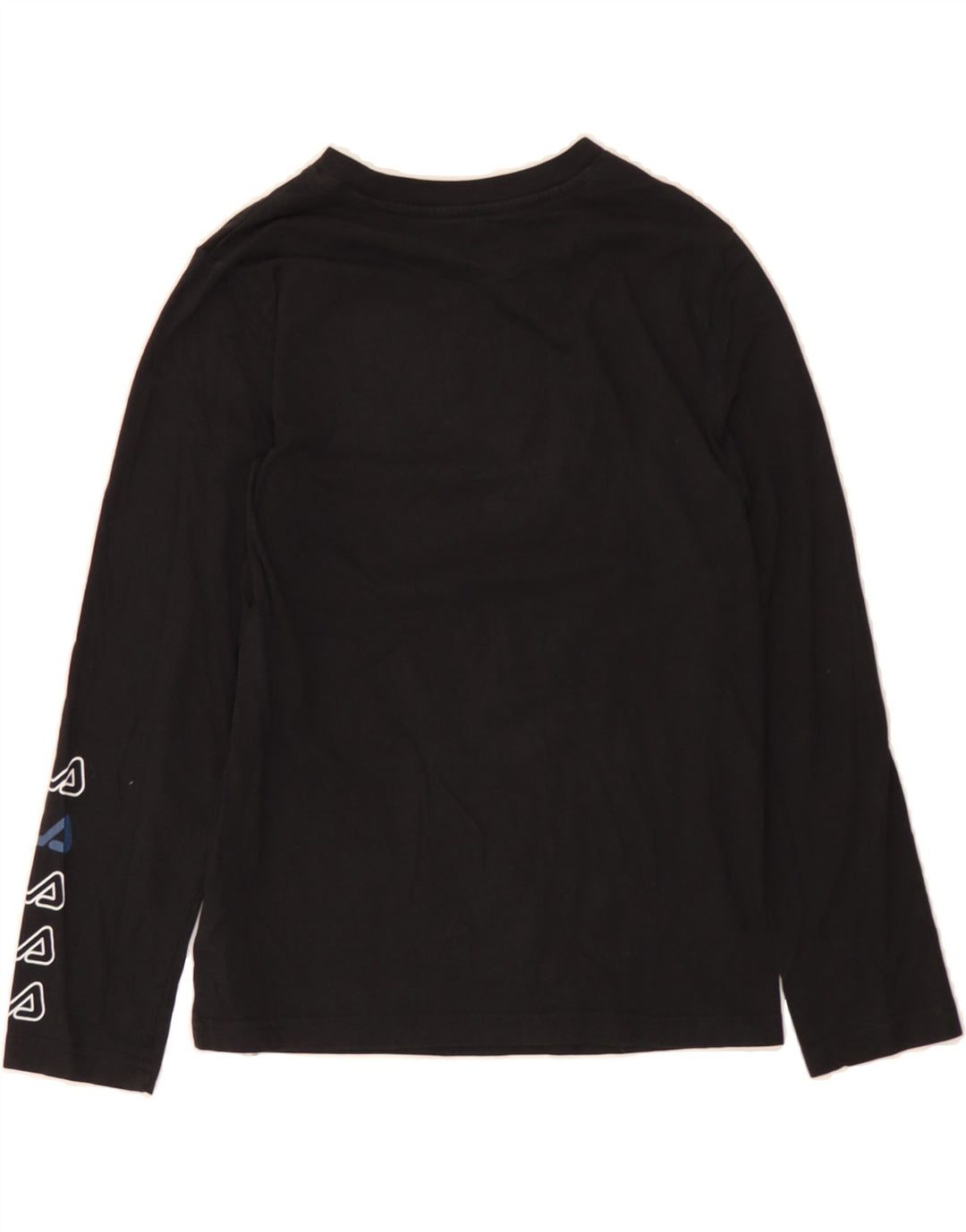 FILA Boys Graphic Top Long Sleeve 10-11 Years Medium Black Cotton Vintage Fila and Second-Hand Fila from Messina Hembry 