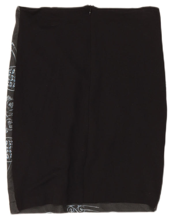 Desigual Womens Pencil Skirt Medium W30 Navy Blue Paisley