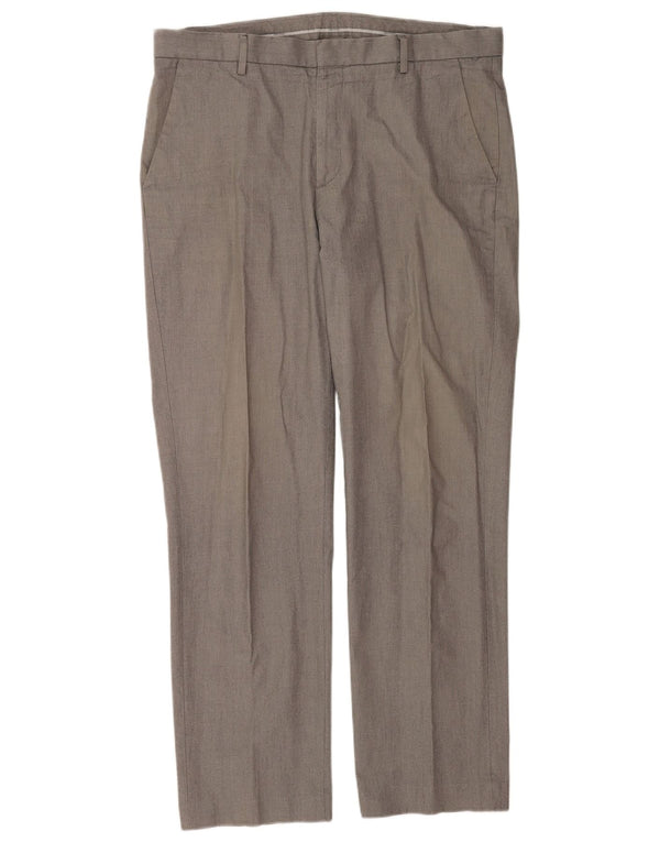 Pantaloni chino slim fit da uomo Calvin Klein W36 L32 in cotone grigio