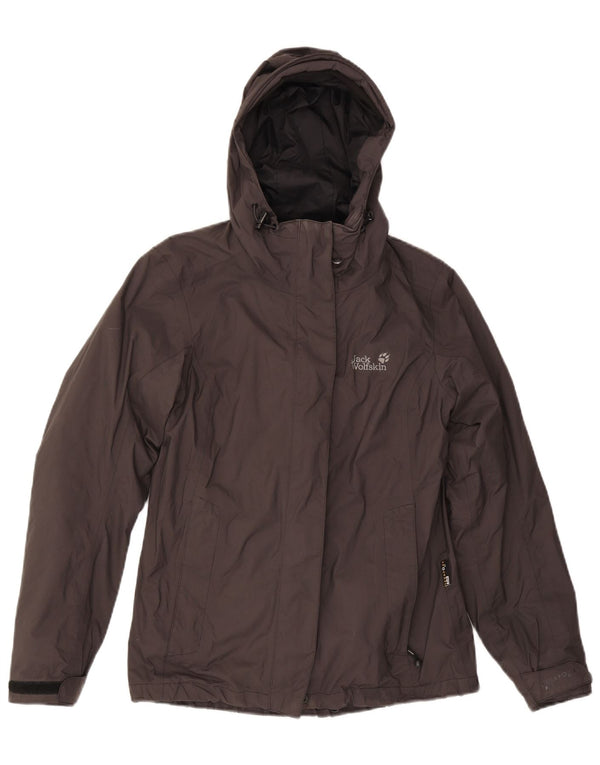 Giacca antipioggia con cappuccio da donna Jack Wolfskin UK 8 Small Poliammide grigia