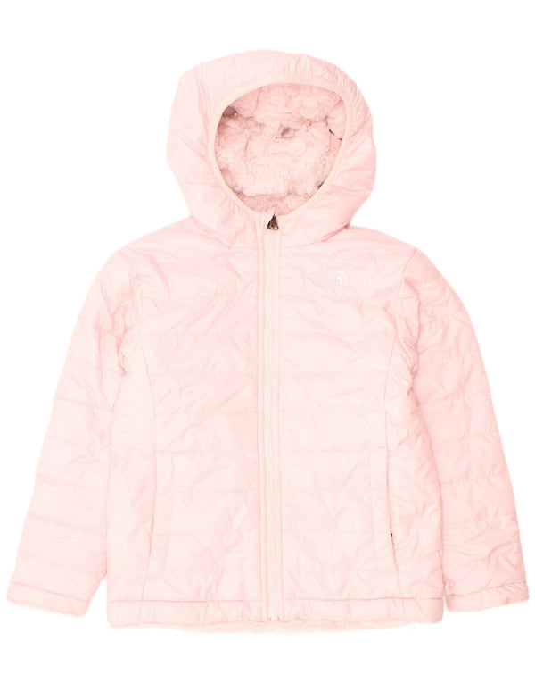 Giacca imbottita reversibile con cappuccio The North Face per ragazze 5-6 anni Rosa