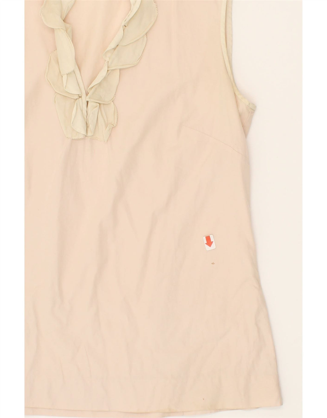 J. CREW Womens Sleeveless Blouse Top US 4 Small Beige Cotton Vintage J. Crew and Second-Hand J. Crew from Messina Hembry 