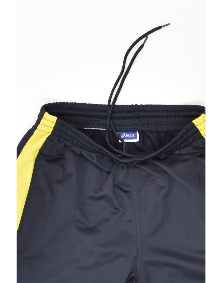 ASICS Mens Tracksuit Trousers Small Navy Blue Polyester | Vintage Asics | Thrift | Second-Hand Asics | Used Clothing | Messina Hembry 