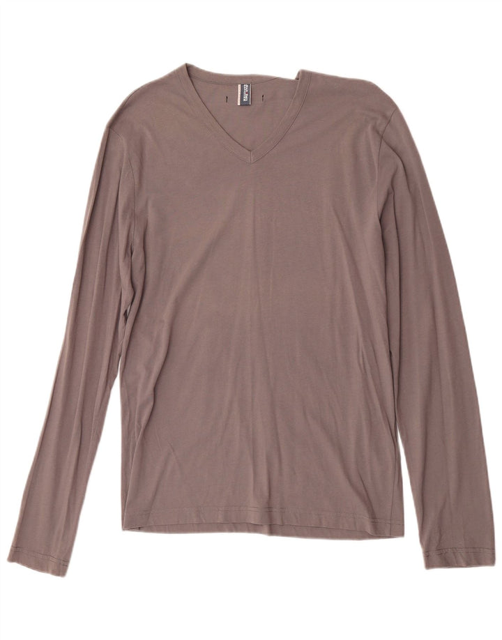 Jean Paul Gaultier Top grafico da donna a maniche lunghe UK 18 XL Designer grigio