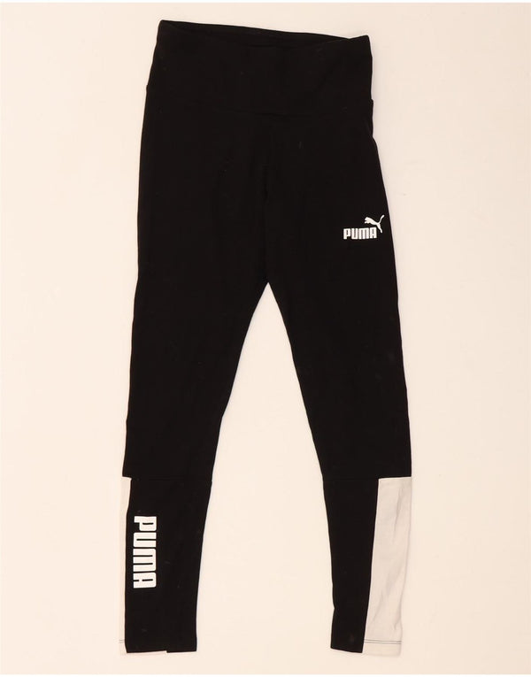 Leggings Puma da donna con grafica corta UK 4 XS cotone color block nero