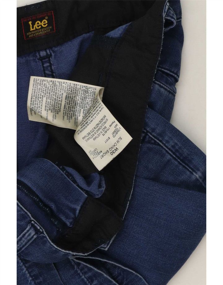 Pantaloncini chino slim da uomo Lee W30 in cotone blu medio