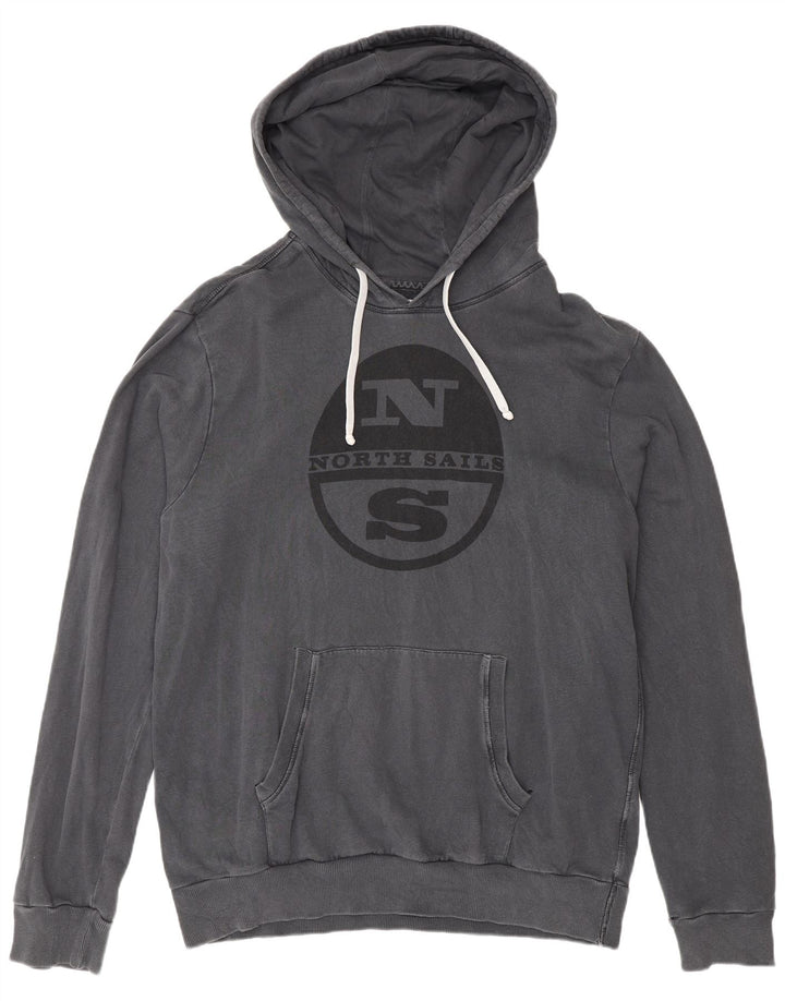 Felpa con cappuccio grafica da uomo North Sails 2XL in cotone grigio
