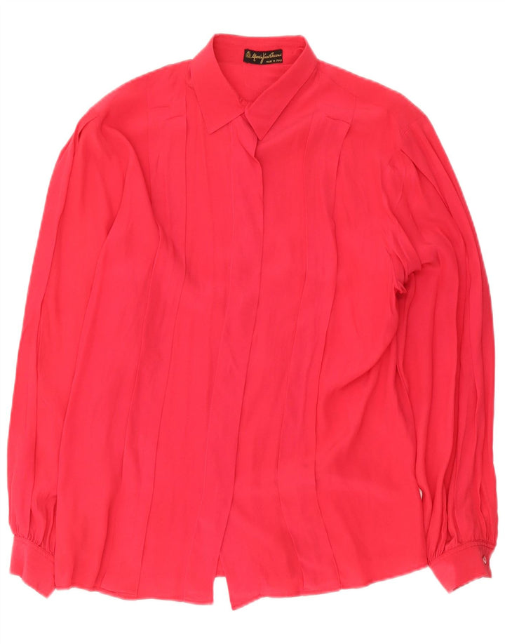 Mario Pucci Cecconi Camicia Camicetta Donna IT 42 Acetato Rosa Medio