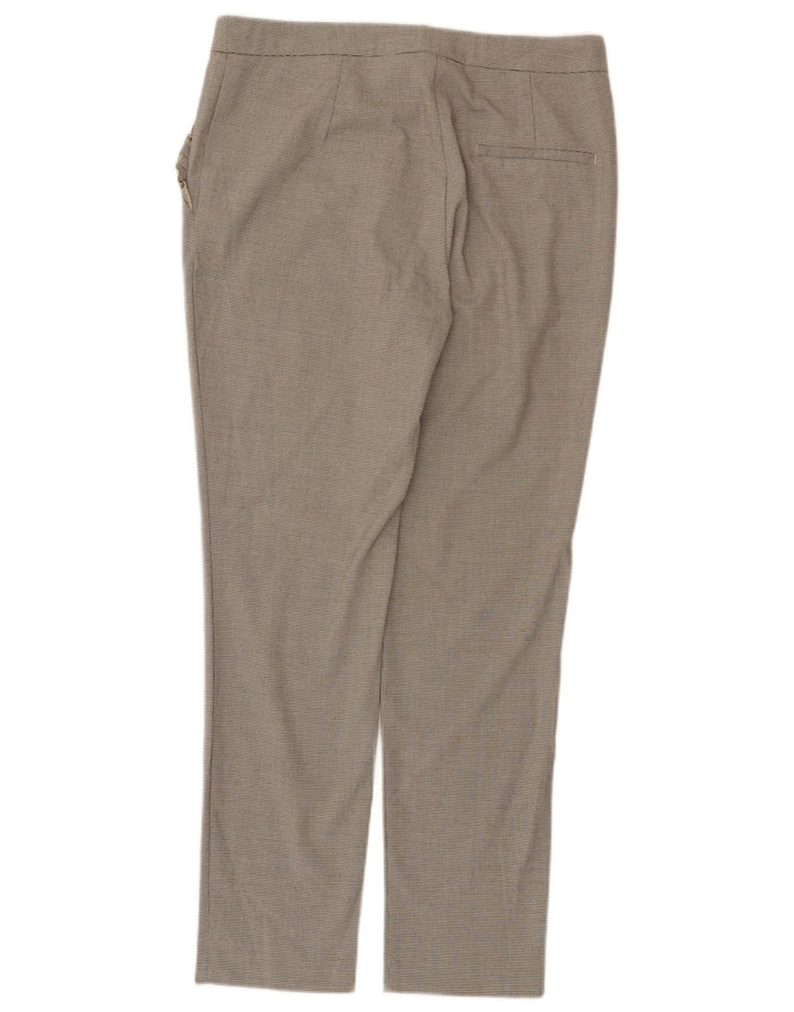 Pantaloni chino slim da donna Zara medi W28 L28 poliestere pied de poule grigio
