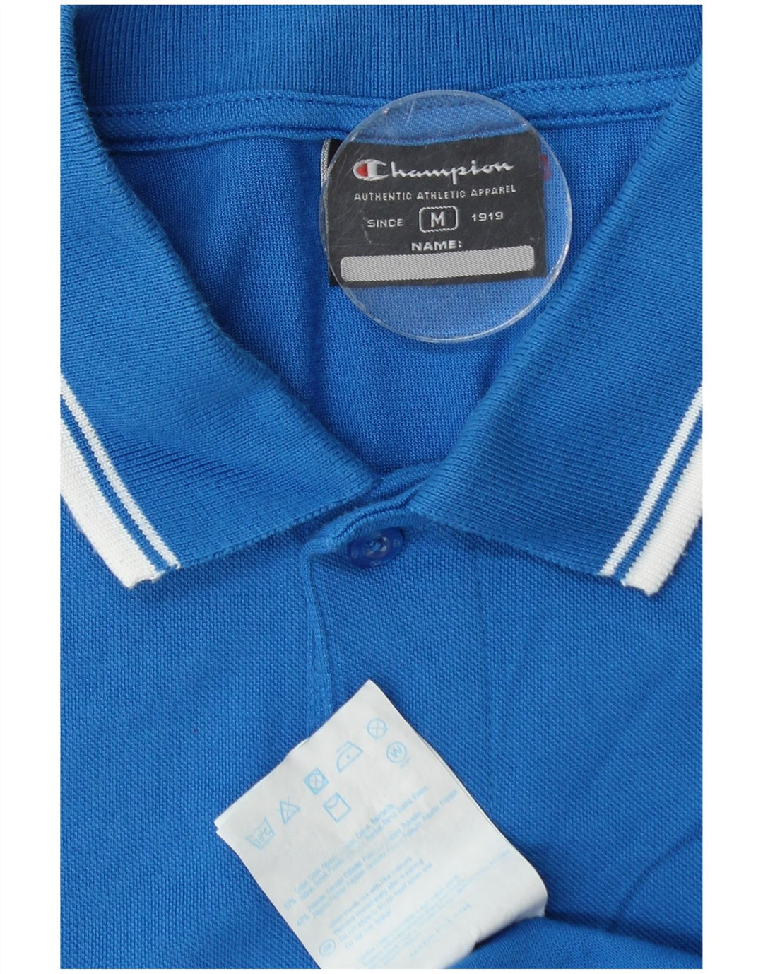 Polo grafica da uomo Champion in cotone blu medio