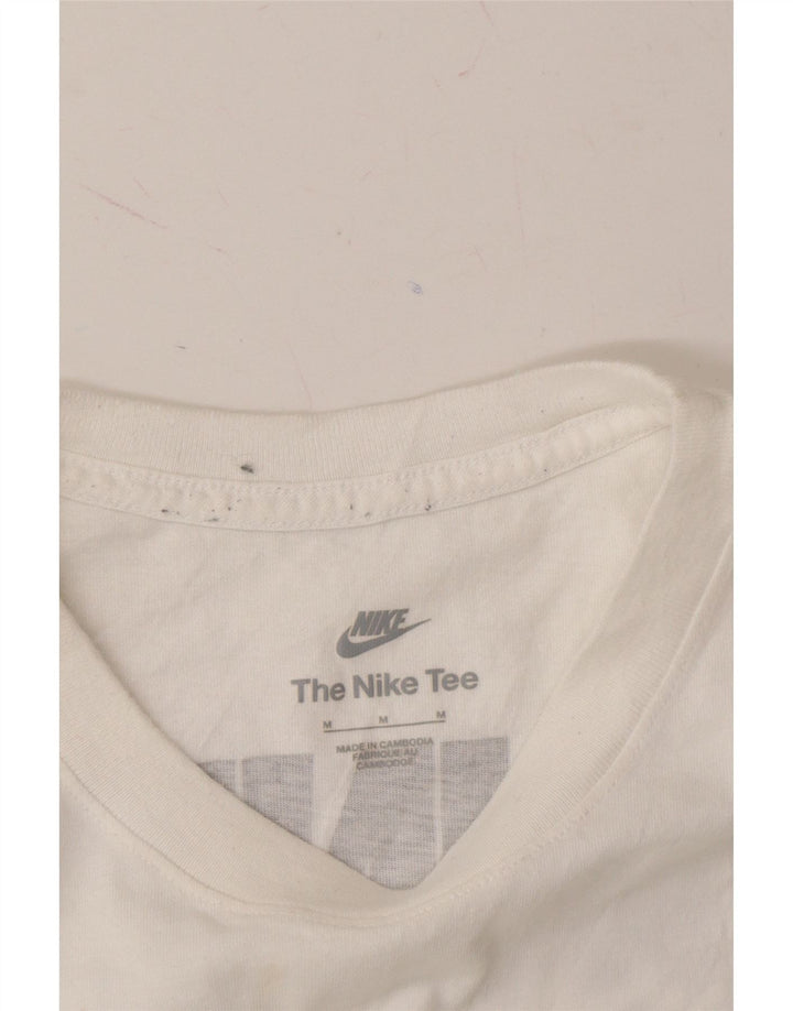 NIKE Mens Graphic T-Shirt Top Medium White Cotton Vintage Nike and Second-Hand Nike from Messina Hembry 