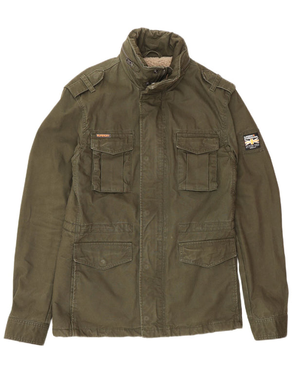 Giacca da uomo Sherpa Utility Superdry UK 36 Small Khaki Cotton