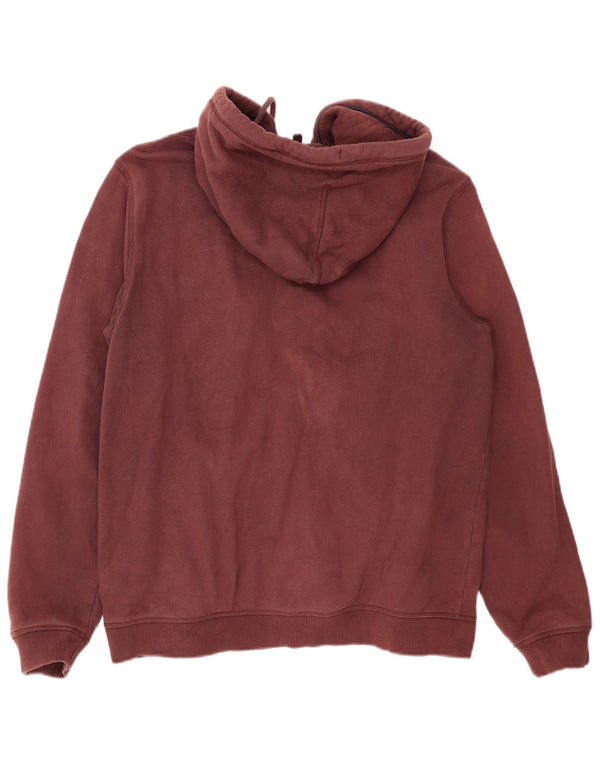 Maglione con cappuccio e zip da uomo Fat Face grande in cotone bordeaux