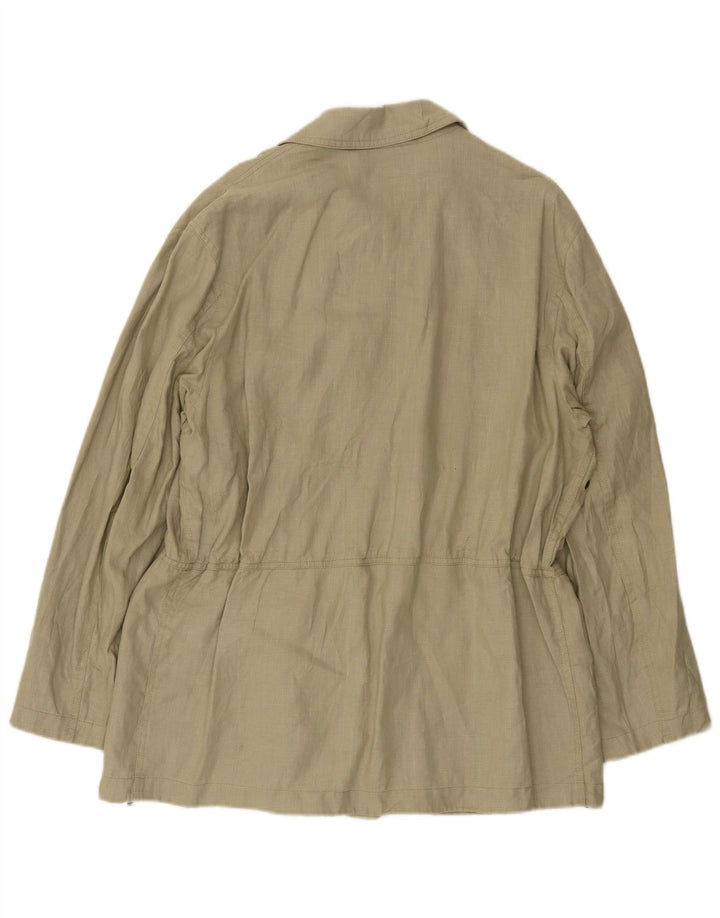 Giacca utility da uomo Adhoc UK 38 Medium Khaki Linen Army