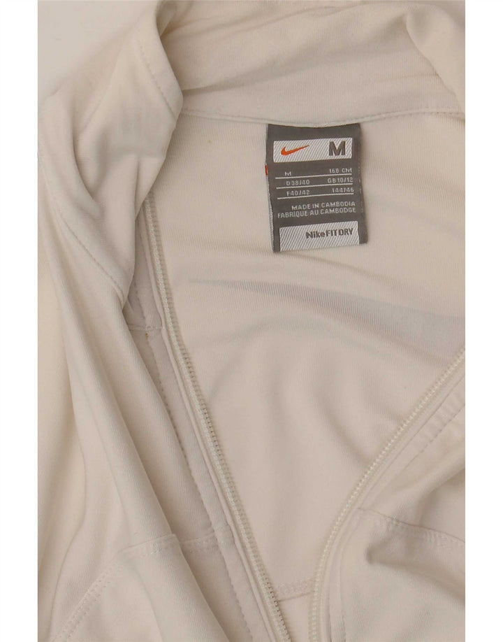 Giacca da ginnastica grafica da donna Nike UK 10/12 Medium White Colourblock