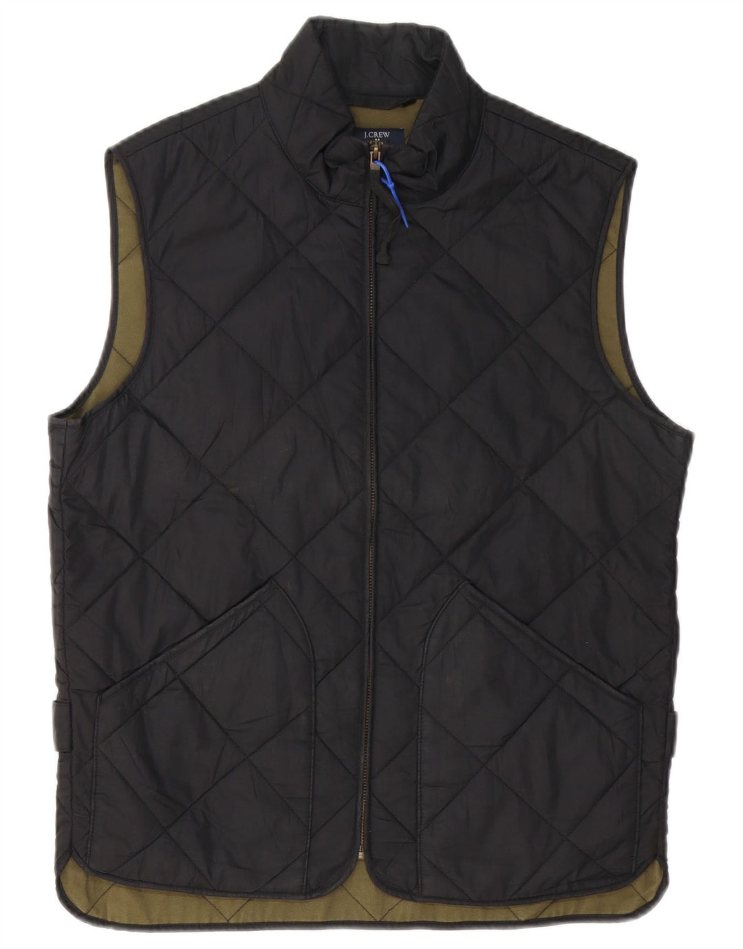 Gilet trapuntato da uomo J. CREW UK 36 piccolo poliestere nero