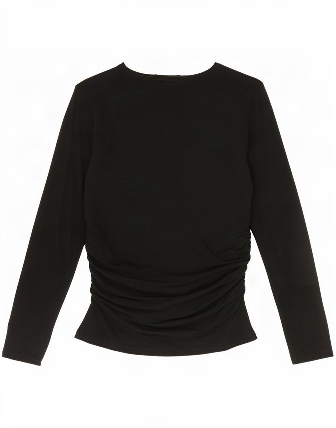Marks & Spencer Top da donna a maniche lunghe UK 14 Large Nero Acrilico