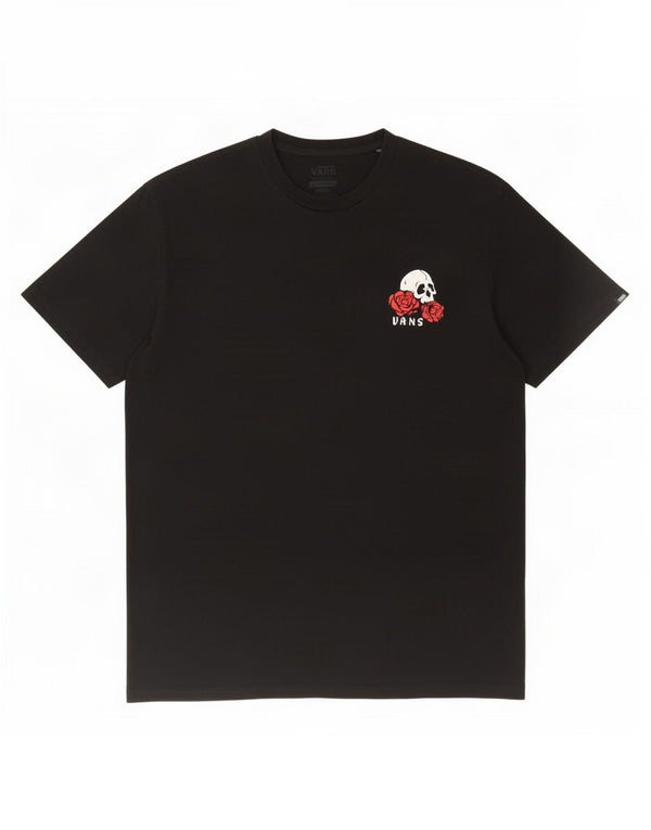 T-shirt grafica da uomo Vans Top grande in cotone nero