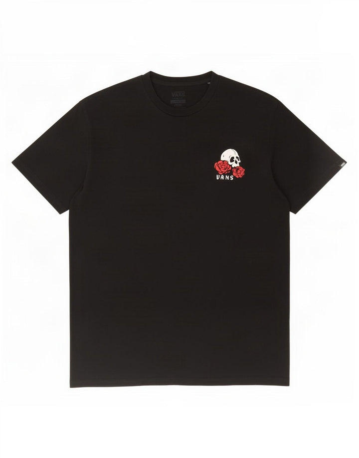 T-shirt grafica da uomo Vans Top grande in cotone nero